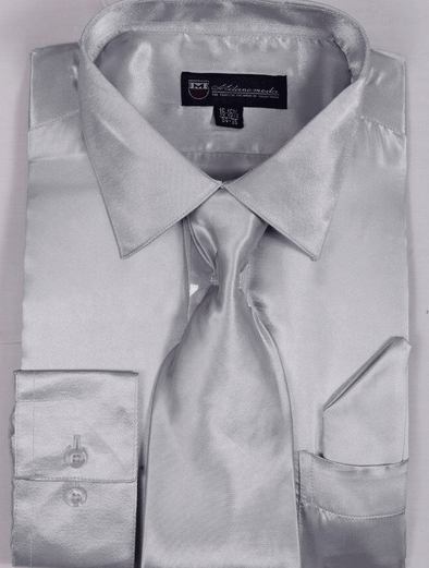 Milano Moda Shirt SG08-Silver - Church Suits For Less