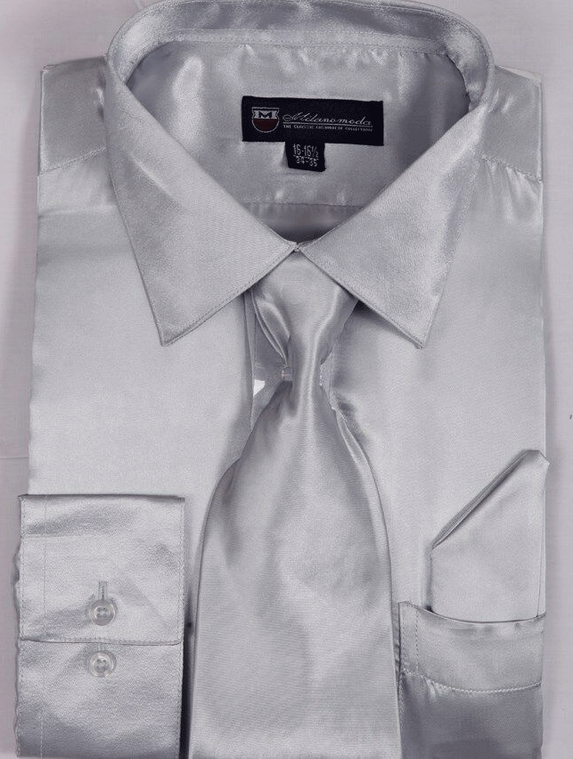 silver dress shirts for men Men's Silver Paisley Shirt