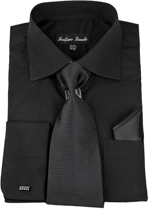 men dress shirts with tie Hisdern Wrinkle-resistant Red Light Dress Shirt and Paisley Tie 3XL