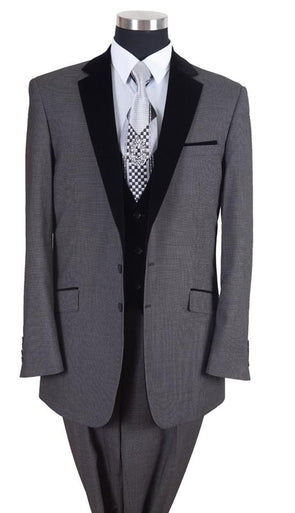 Milano Moda Men Suit 57024-Black - Church Suits For Less