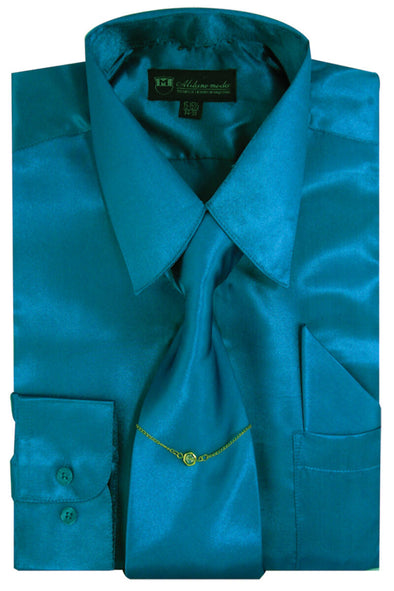 Milano Moda Shirt SG08-Turquoise - Church Suits For Less