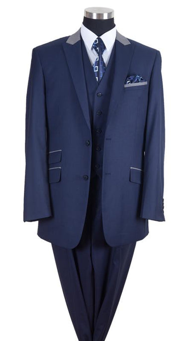 Milano Moda Men Suit-57023-Navy - Church Suits For Less