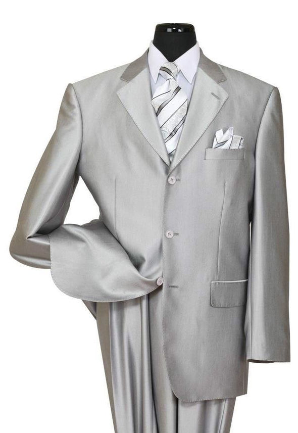 Milano Moda Men Suit 58025-Silver - Church Suits For Less