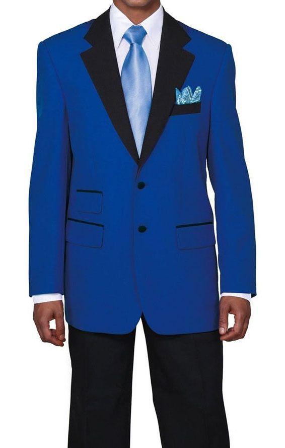 Milano Moda Suit 7022-Blue/Black - Church Suits For Less
