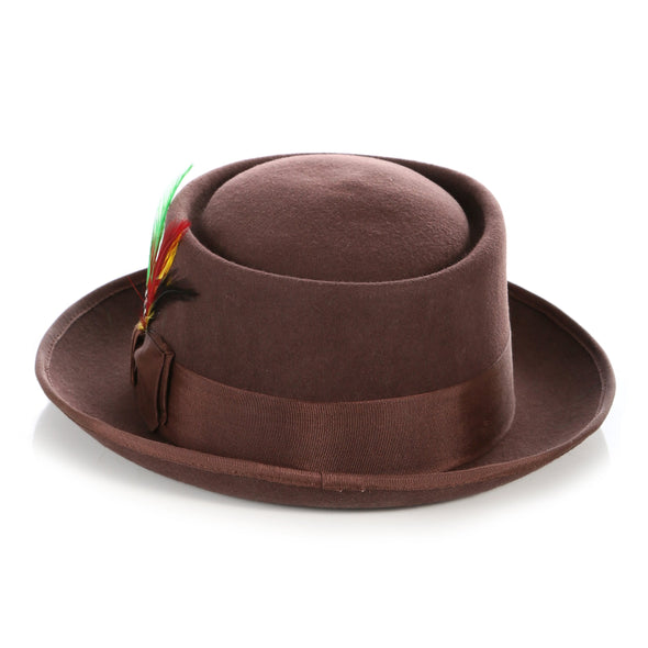 Men Classic Pork Pie Hat-MSD32 - Church Suits For Less