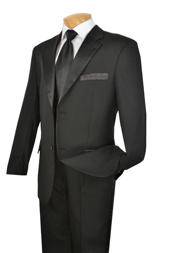 Vinci Tuxedo T-2PP-Black - Church Suits For Less