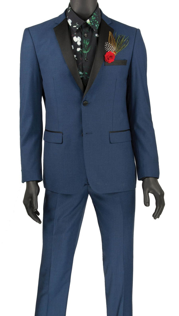 Vinci Men Tuxedo T-US900 Blue - Church Suits For Less