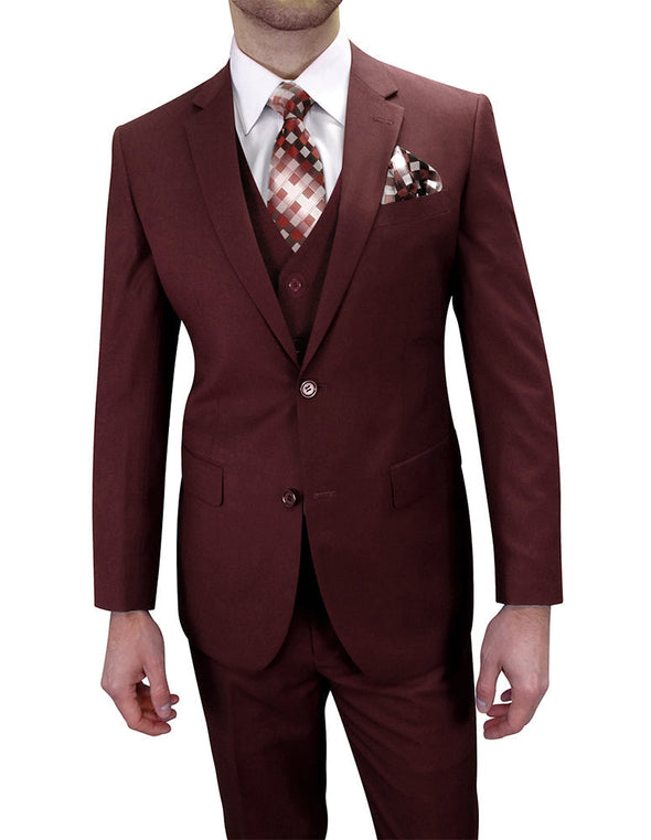 MEN STATEMENT SUIT TS-2V-BURGUNDY