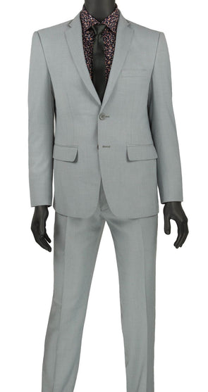 Vinci Men Suit USRR-1 Light Grey - Church Suits For Less