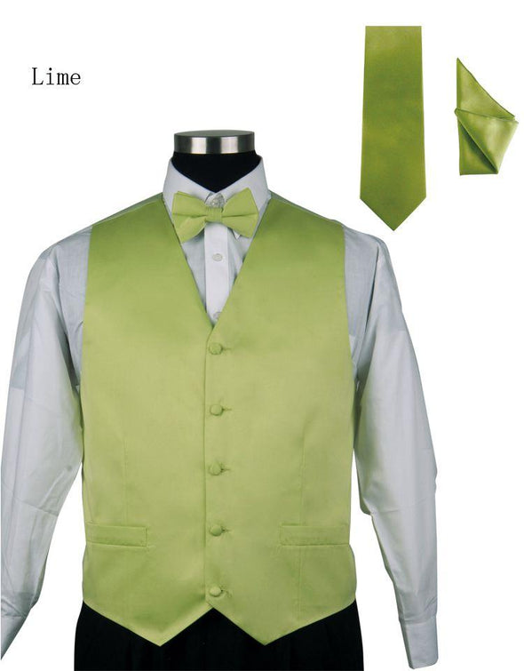 Men Tuxedo Vest V004-Lime