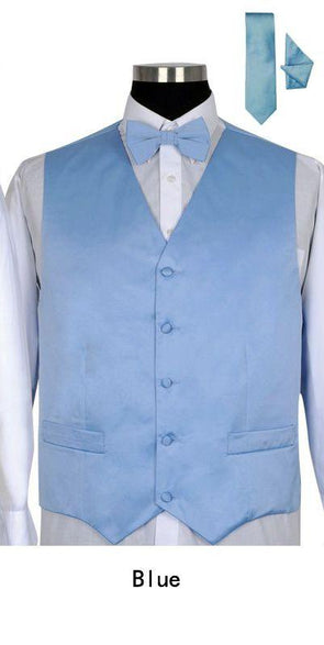 Men Tuxedo Vest V004-Lt. Blue