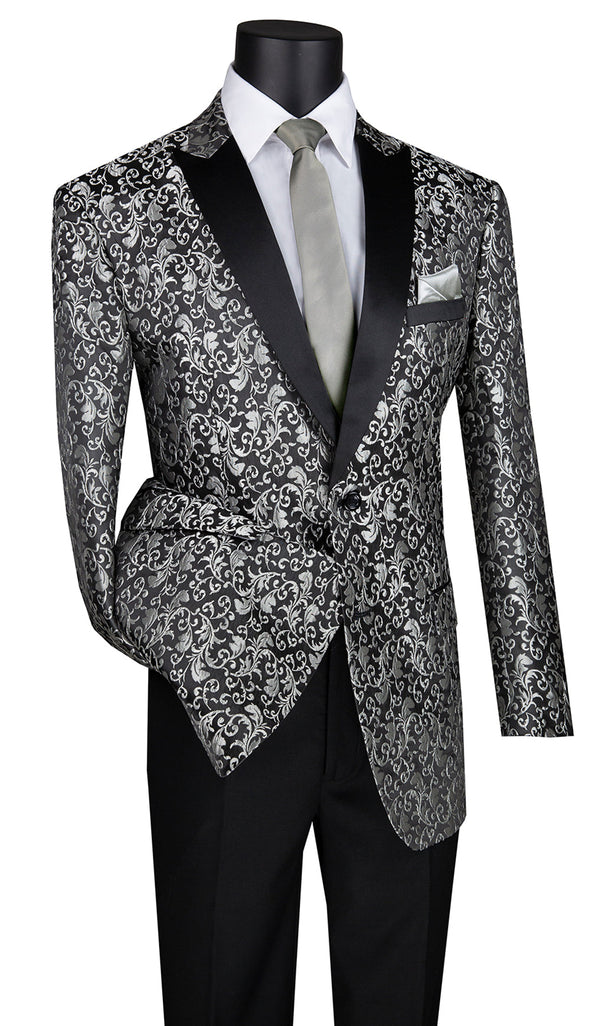 Vinci Sport Jacket BF-2-Silver - Church Suits For Less