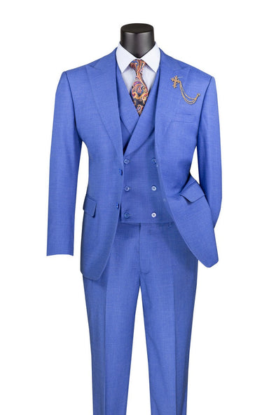 Vinci Men Suit MV2K-2 French Blue - Church Suits For Less