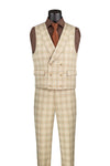 Vinci Men Suit MV2W-3-Khaki - Church Suits For Less
