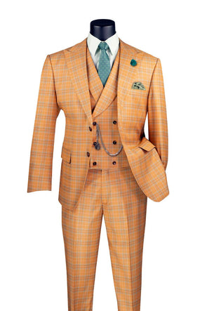 Vinci Men Suit MV2W-3-Orange - Church Suits For Less