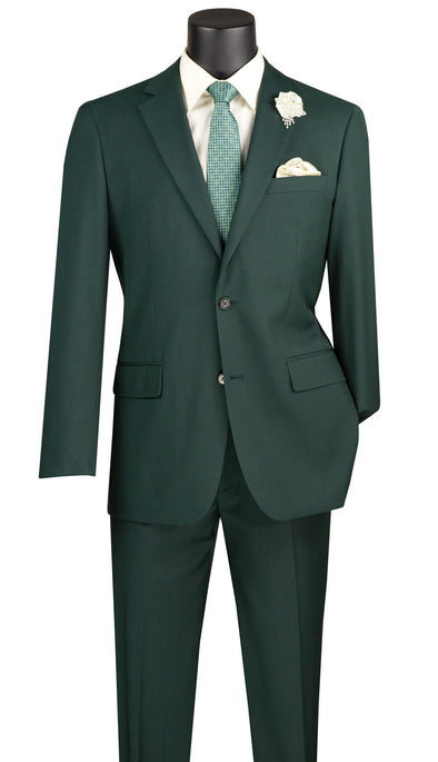 Vinci Men Suit SC900-12- Hunter Green - Church Suits For Less
