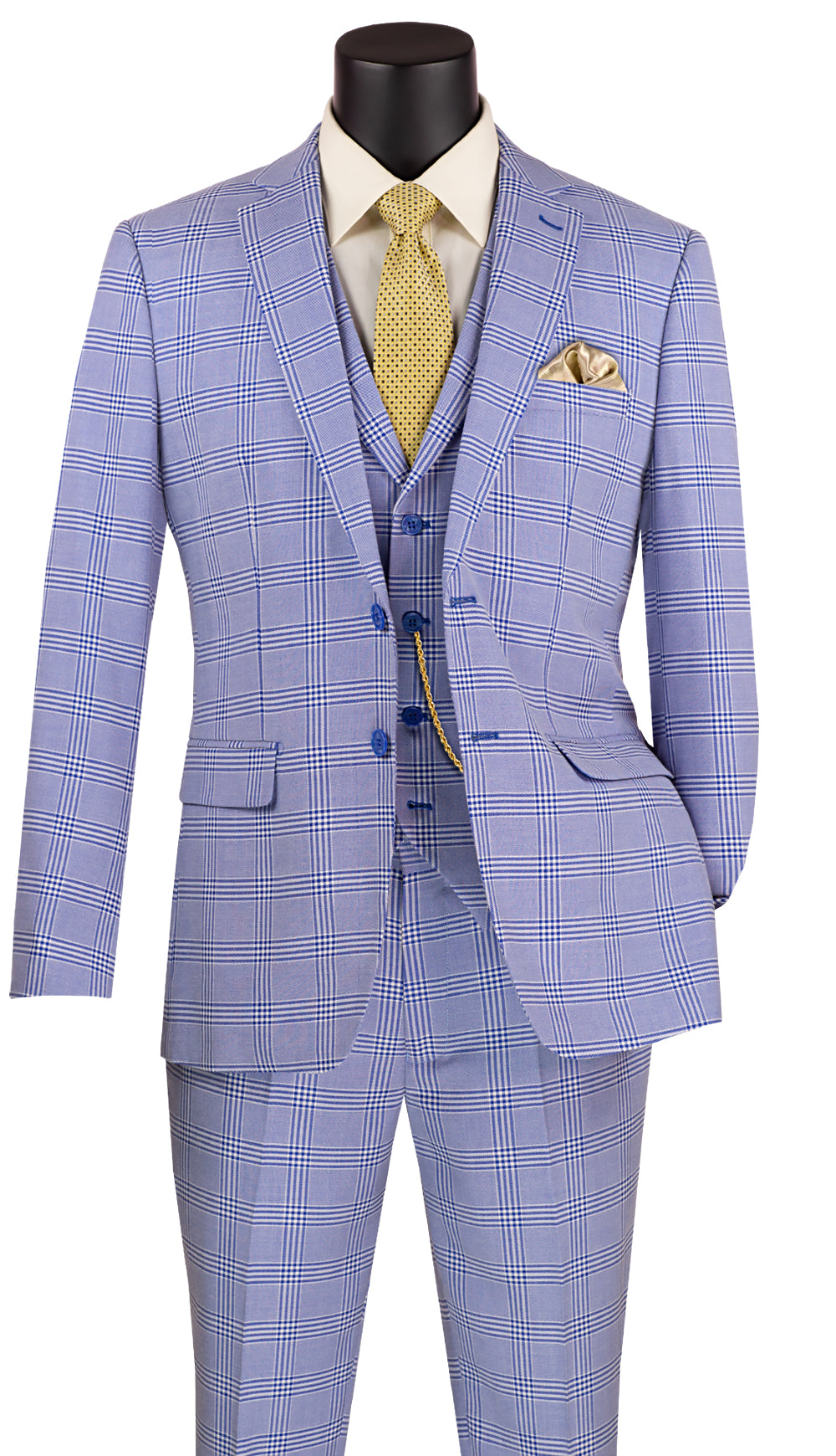 Men's Slim Fit Suit SV2W-6-Sky Blue – Men Suits Direct