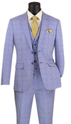 Vinci Men Suit SV2W-6-Sky Blue - Church Suits For Less