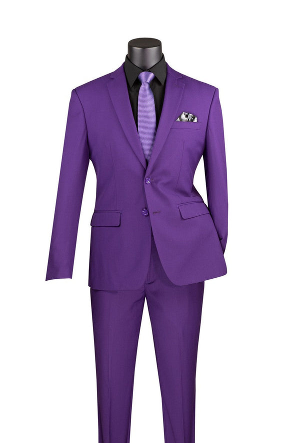 Vinci Men Suit SC900-12-Purple - Church Suits For Less