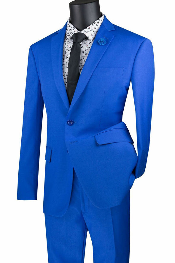 Vinci Men Suit SC900-12- Royal Blue - Church Suits For Less