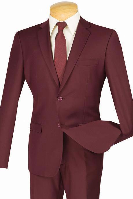 Men Slim Fit Suit S-2PP Burgundy Men Suits Direct Men Slim Fit Suit S-2PP Burgundy Men Suits Direct