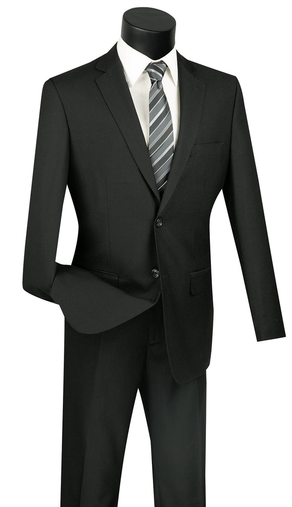 Vinci Suit SC900-12-Black - Church Suits For Less