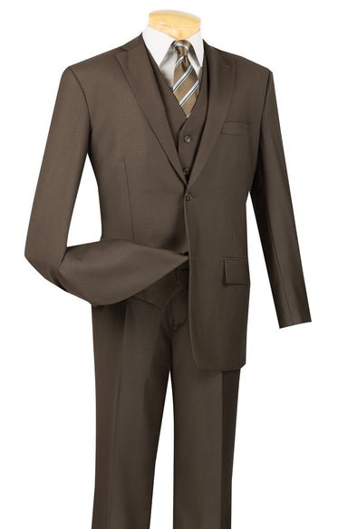 Men Classic Fit Suit V2TR-Brown