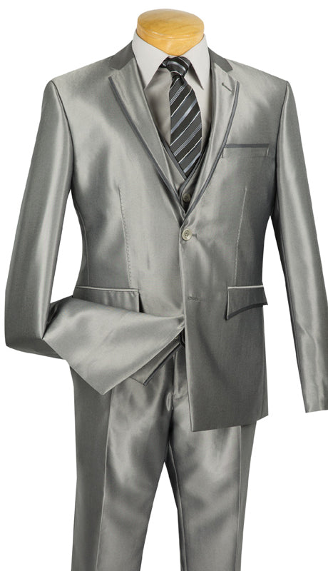 Vinci Suit USVR-4-Gray - Church Suits For Less