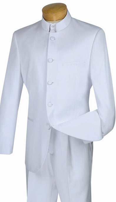 Vinci Men Suit 5HT-White - Church Suits For Less