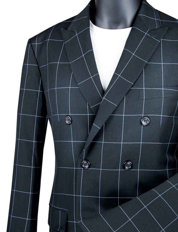 Vinci Men Suit MDW-1-Black - Church Suits For Less