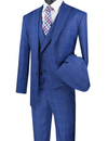 Vinci Men Suit MV2W-1-Blue - Church Suits For Less