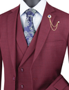 Vinci Men Suit V2RW-13-Burgundy - Church Suits For Less