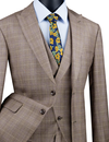 Vinci Men Suit MV2W-1-Tan - Church Suits For Less