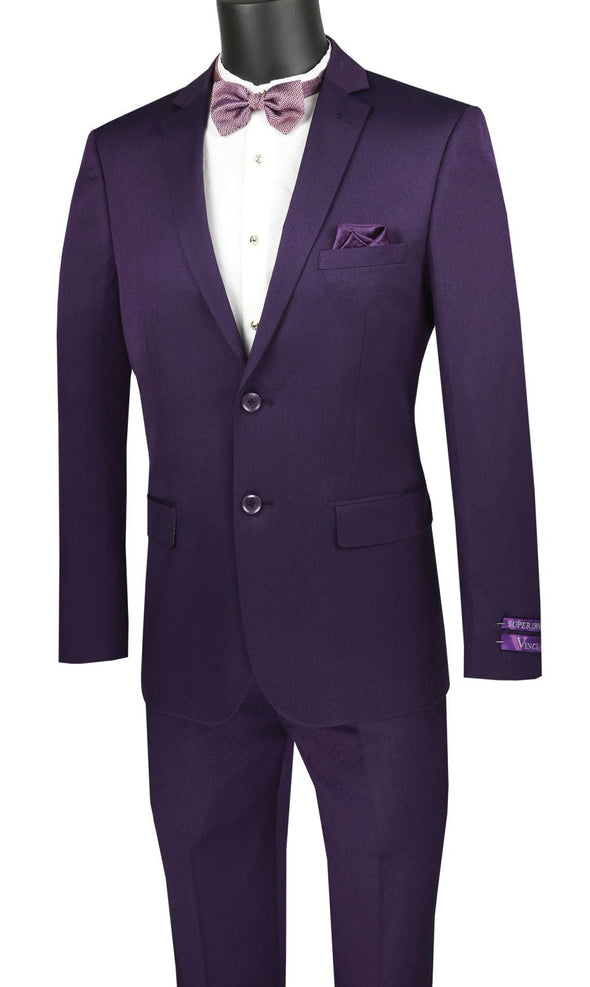 Vinci Men Suit US2R-2-Purple - Church Suits For Less