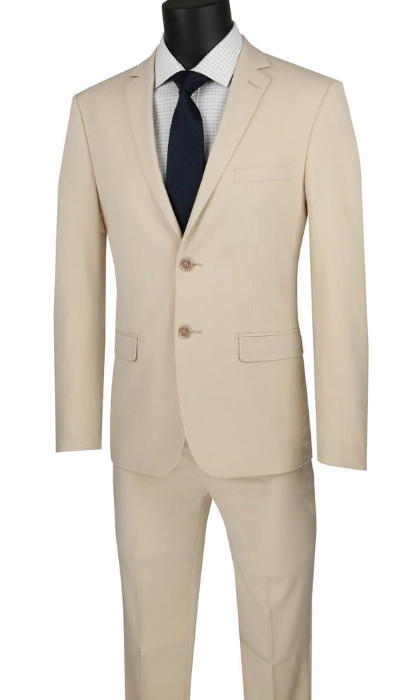 Vinci Men Suit USDX-1-Beige - Church Suits For Less