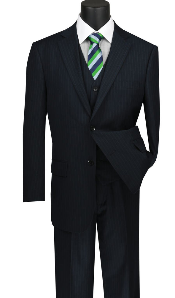 Vinci Men Suit V2RS-7-Navy - Church Suits For Less