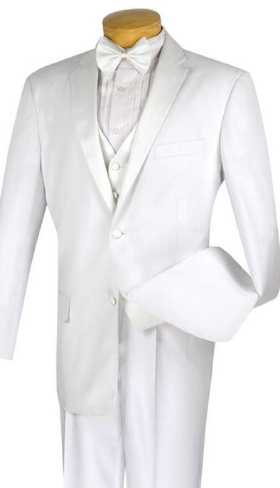 Vinci Men Tuxedo 4TV1-White - Church Suits For Less