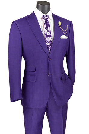 Vinci Men Suit MRW-1-Purple - Church Suits For Less