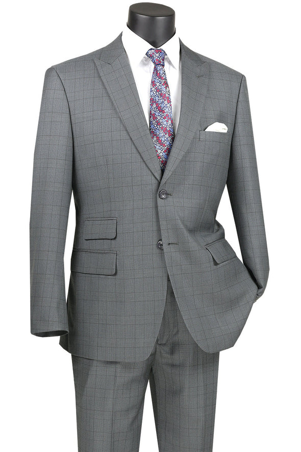 Vinci Men Suit MRW-1-Gray - Church Suits For Less