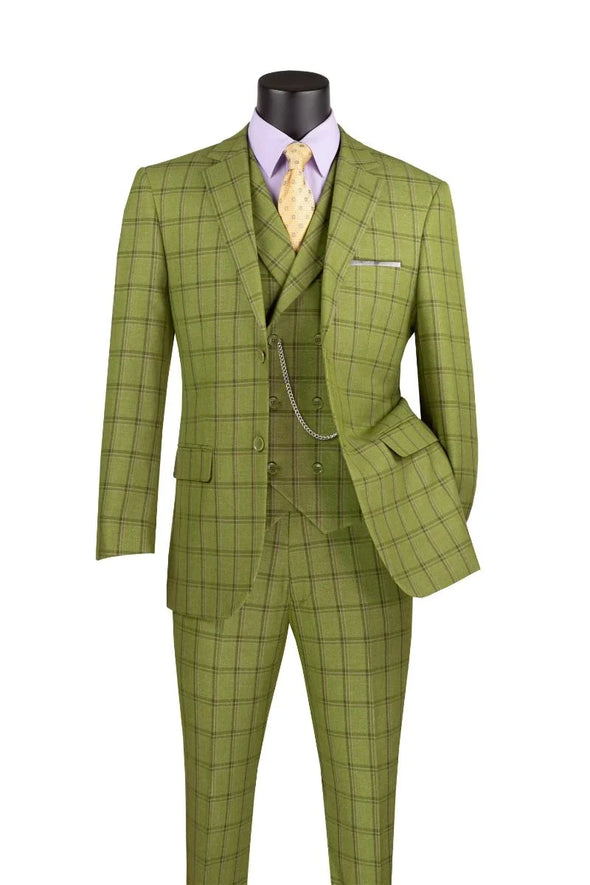 Vinci Men Suit MV2W-4-Moss