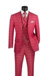 Vinci Men Suit MV2W-4-Rasberry