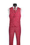 Vinci Men Suit MV2W-4-Rasberry