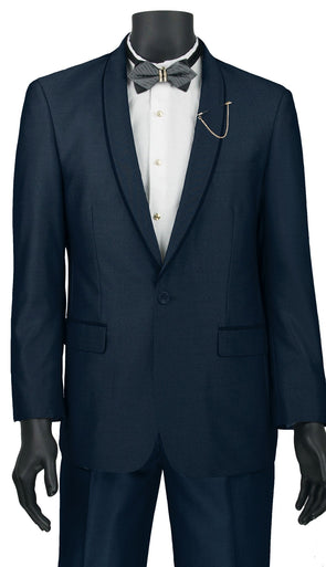 Vinci Men Suit SSH-1-Navy - Church Suits For Less