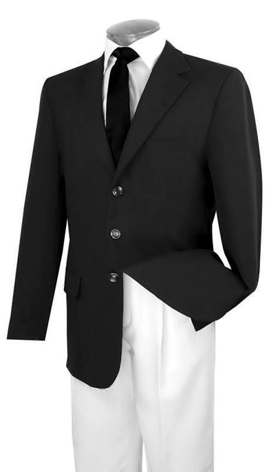 Vinci Men Blazer Z-3PPC-Black - Church Suits For Less