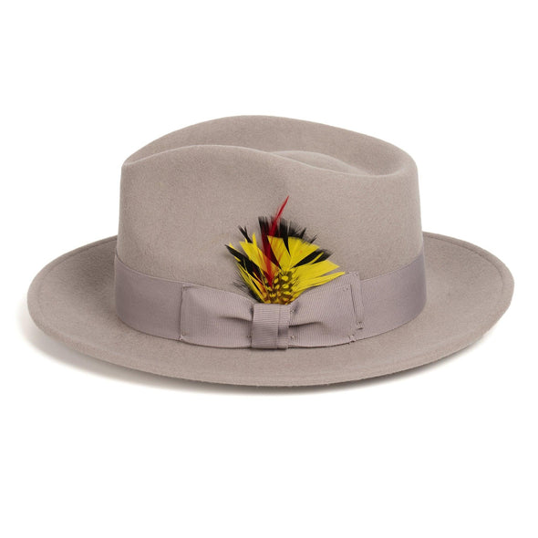 Men Church Hat- Fedora Grey - Church Suits For Less