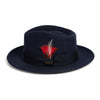 Men Church Fedora Hat-  Navy - Church Suits For Less