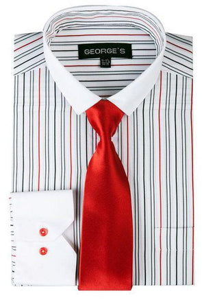 DS-41-White/Red - Church Suits For Less