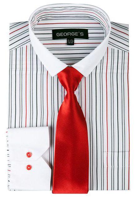 DS-41-White/Red - Church Suits For Less