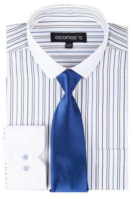 DS-41-White/Blue - Church Suits For Less