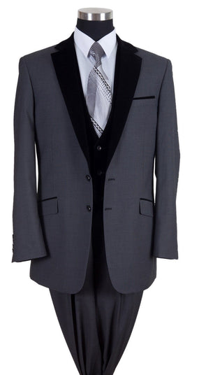 Milano Moda Men Suit 57024-Grey - Church Suits For Less